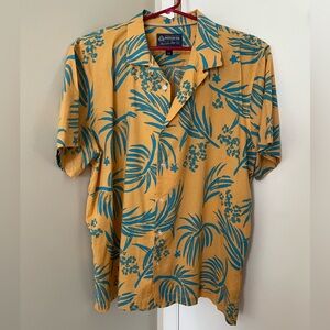 American Rag Men's Casual Shirt - Yellow and Blue